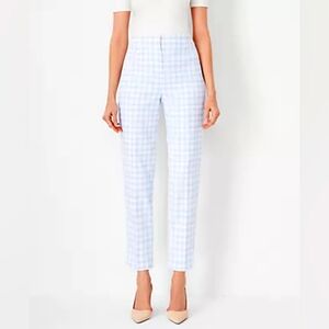 Ann Taylor The Lana Slim Pant in Plaid - Curvy Fit, Size 6